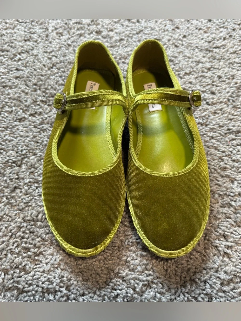 Velvet Mary Jane Flats